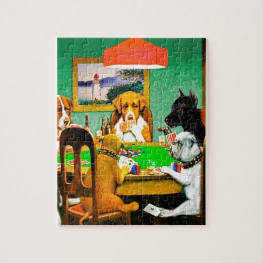 Dogs Playing Poker Puzzle (Vertikal)