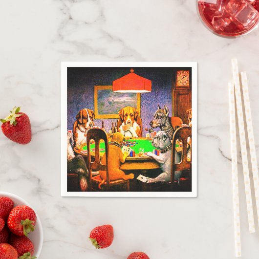 Dogs Playing Poker Serviette (Beispiel)
