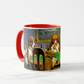 Dogs Playing Poker Tasse (Vorderseite Links)