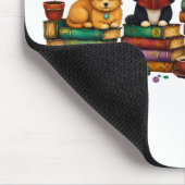 Dogs Reading Books Cozy Library Scene Mousepad (Ecke)