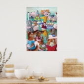 Dogs Restaurant Poster (Küche)