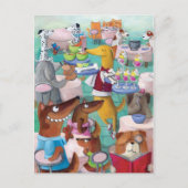 Dogs Restaurant Postkarte (Vorderseite)