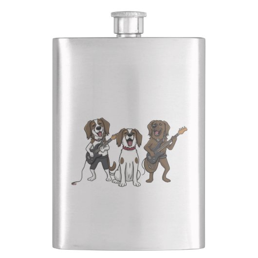 Dogs Rockband Flachmann (Vorderseite)