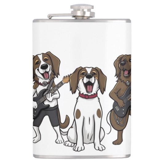Dogs Rockband Flachmann (Vorderseite)