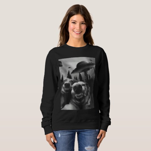 Dogs Selfie with UFOs Sweatshirt (Vorne ganz)