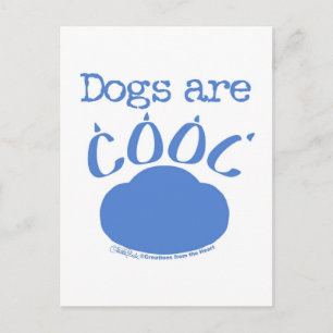 DOGS sind Cool Paw Print Postkarte