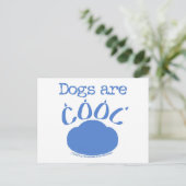 DOGS sind Cool Paw Print Postkarte (Stehend Vorderseite)