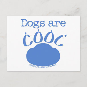 DOGS sind Cool Paw Print Postkarte