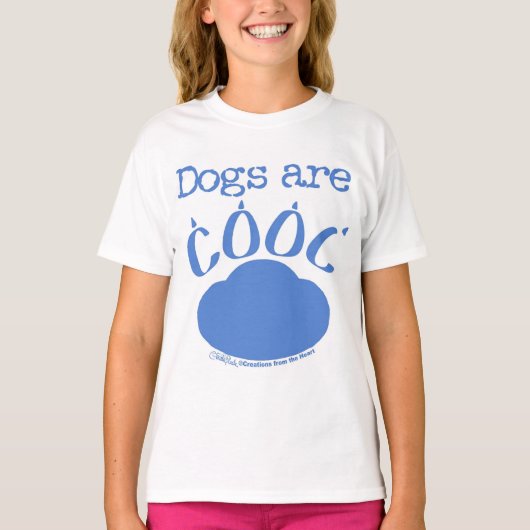 DOGS sind Cool Paw Print T-Shirt (Vorderseite)