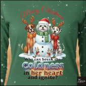 Dogs Snowman Christmas Friends Antlers Scarves Tri-Blend Shirt