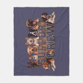 Dogs Support Crew Multi Breed Owner Blue Dog Lover Fleecedecke (Vorderseite)
