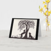 DOgs Tree a Bird Karte (Gelbe Blume)