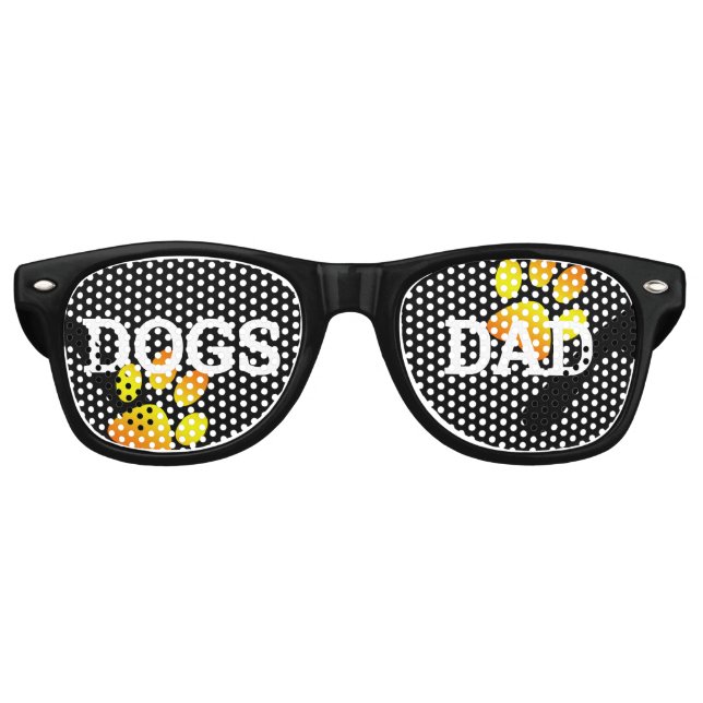 DOGS VATER Retro Shades / Fun Party Sonnenbrille (Vorderseite)