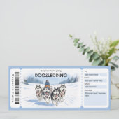 Dogsledding Gift Certificate Einladung (Stehend Vorderseite)