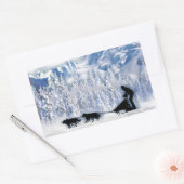 Dogsleding Rechteckiger Aufkleber (Umschlag)