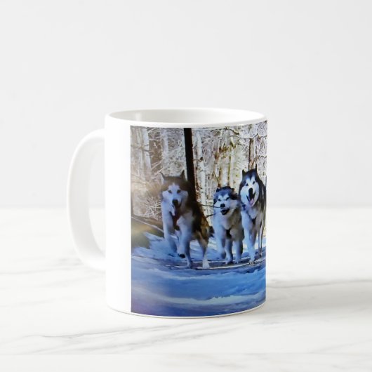 DOGSLEDING-TASSE KAFFEETASSE (Vorderseite Links)