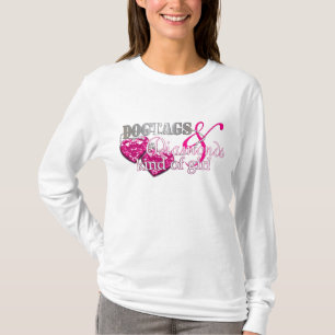Dogtags u. Diamant-Art des Mädchens T-Shirt