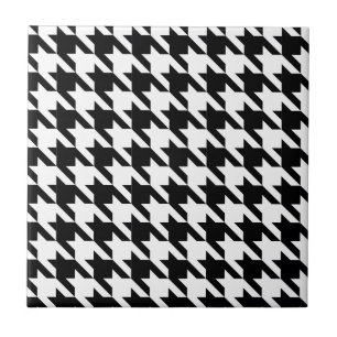 Dogtooth, Hahnentrittmustermuster in Black&White Fliese