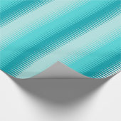Dogtooth stripes aquamarine tägliche geschenkpapier (Ecke)
