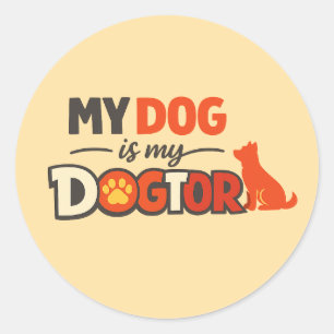 Dogtor Pun Design Süßes Geschenk für Hundebesitzer Runder Aufkleber