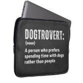 Dogtrovert Definition Funny stellt Hundeltern vor Laptopschutzhülle (Vorne Rechts)