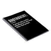 Dogtrovert Definition Funny stellt Hundeltern vor Notizblock (Rechte Seite)