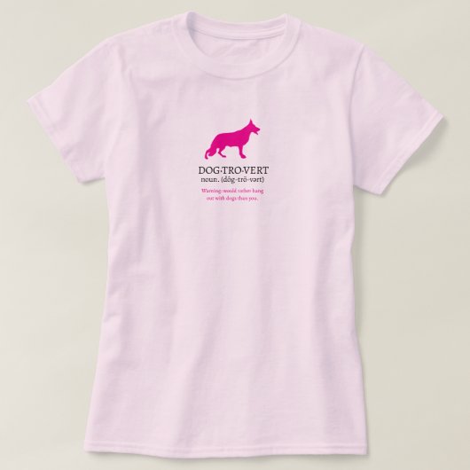 Dogtrovert Deutscher Schäferhund T-Shirt (Design vorne)