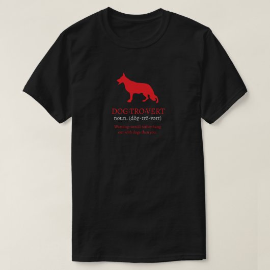 Dogtrovert Deutscher Schäferhund T-Shirt (Design vorne)