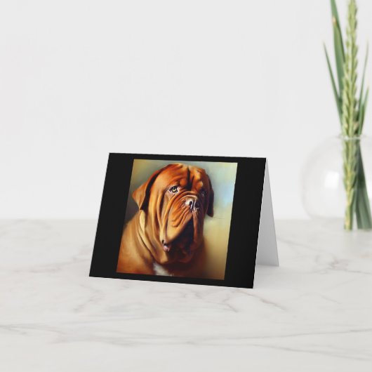 Dogue de Bordeaux Dog Karte (Vorderseite)
