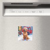 Dogue de Bordeaux Firefighter Station Santa Hat Magnet (In Situ (Geschirrspüler))
