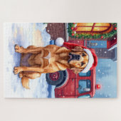 Dogue de Bordeaux Firefighter Station Santa Hat Puzzle (Horizontal)