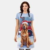 Dogue de Bordeaux Firefighter Station Santa Hat Schürze (Getragen)