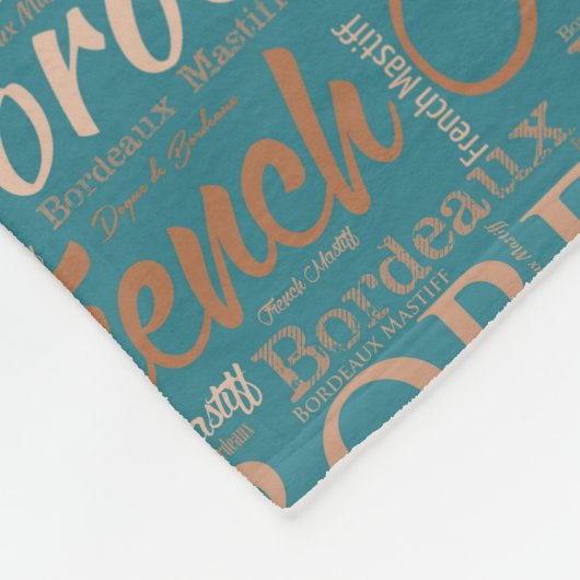 Dogue de Bordeaux - französischer Mastiff Fleecedecke (Ecke)