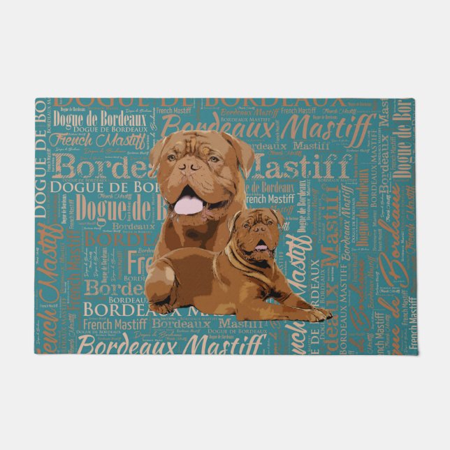 Dogue de Bordeaux - französischer Mastiff Fußmatte (Vorderseite)