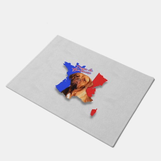 Dogue de Bordeaux - französischer Mastiff Fußmatte (Schrägansicht)