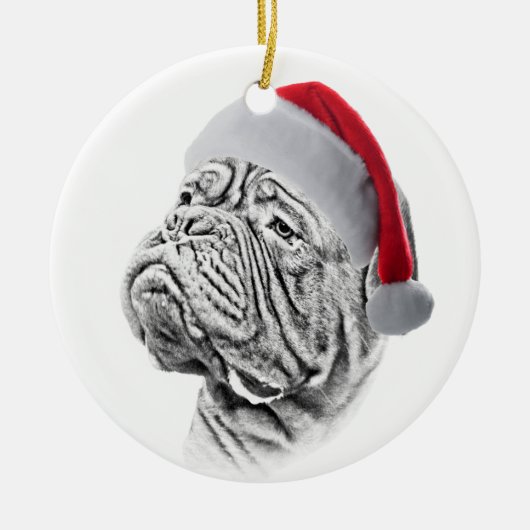 Dogue De Bordeaux - französischer Mastiff Keramikornament (Vorne)