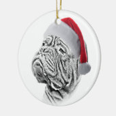 Dogue De Bordeaux - französischer Mastiff Keramikornament (Links)