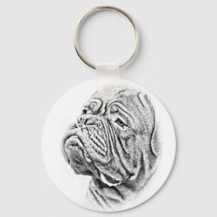 Dogue De Bordeaux, französischer Mastiff Schlüsselanhänger