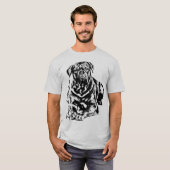 Dogue de Bordeaux - französischer Mastiff T-Shirt (Vorne ganz)