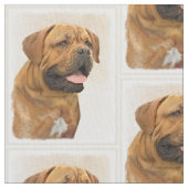 Dogue de Bordeaux Gemälde - Niedliche Hunde Kunst Stoff (Nahaufnahme)