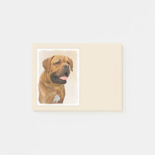 Dogue de Bordeaux Gemälde - Süße originelle Hundek Post-it Klebezettel
