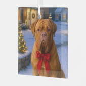 Dogue De Bordeaux Holiday Ornament (Vorderseite links)