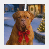 Dogue De Bordeaux Holiday Ornament (Rückseite)