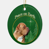 Dogue de Bordeaux Keramik Ornament (Links)