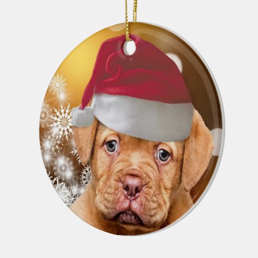 Dogue de Bordeaux Keramikornament (Links)