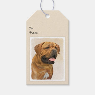 Dogue de Bordeaux Malerei - Niedliche Original Dog Geschenkanhänger