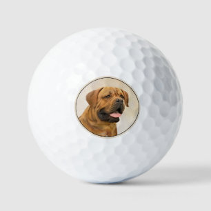 Dogue de Bordeaux Malerei - Niedliche Original Dog Golfball