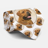 Dogue de Bordeaux Malerei - Niedliche Original Dog Krawatte (Gerollt)