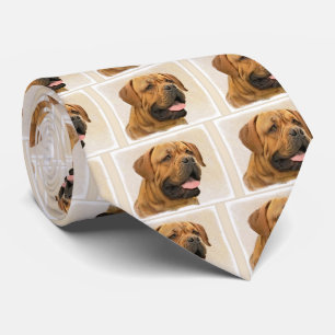 Dogue de Bordeaux Malerei - Niedliche Original Dog Krawatte