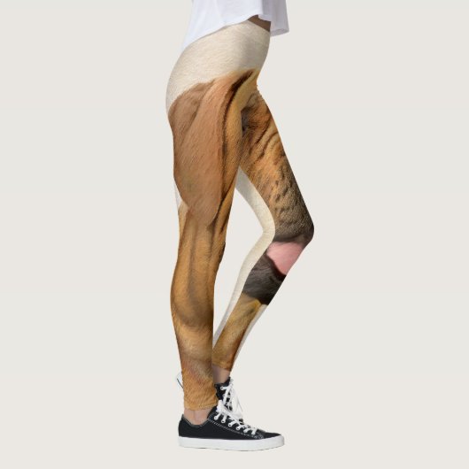 Dogue de Bordeaux Malerei - Niedliche Original Dog Leggings (Rechts)